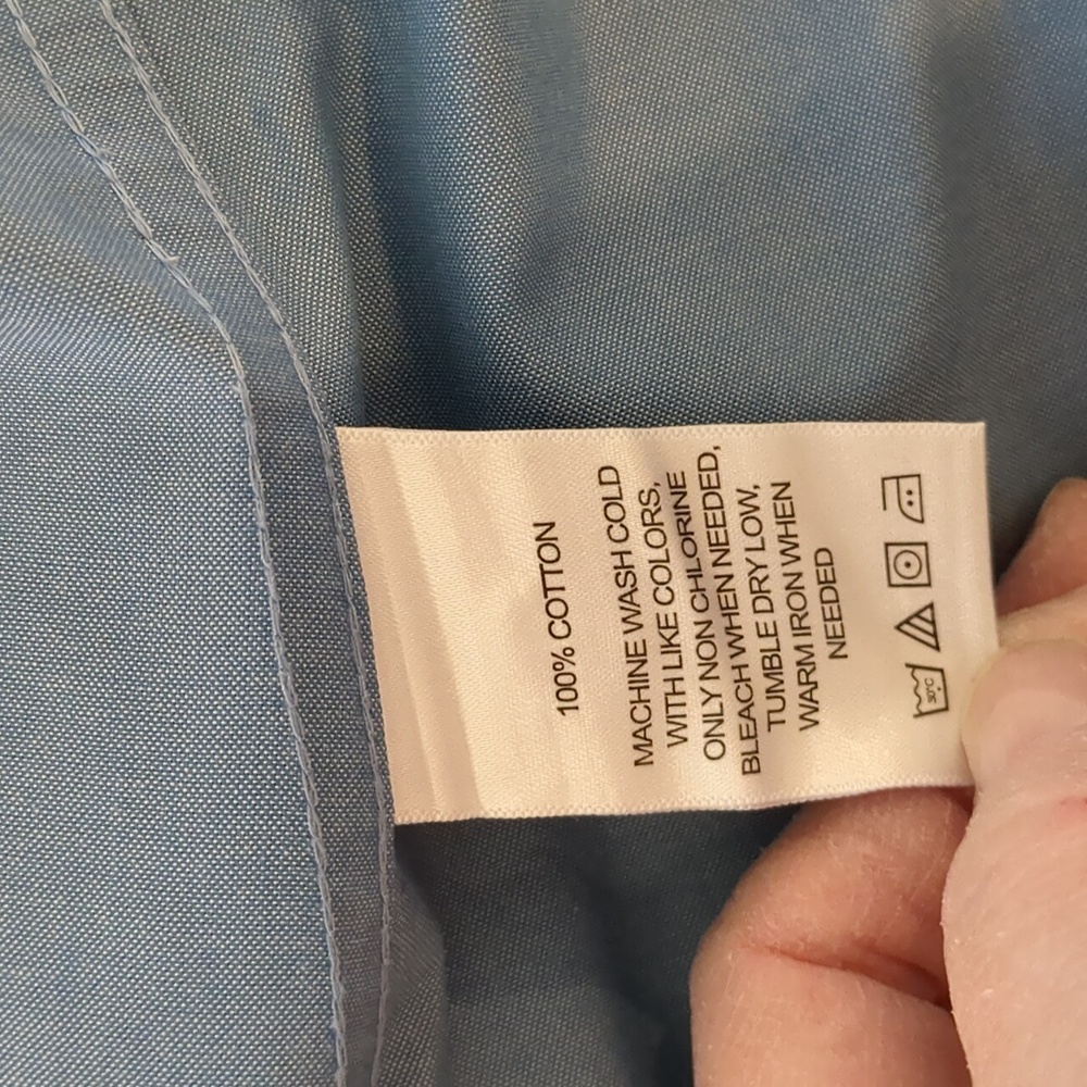 Foxcroft Light Blue Non-Iron Shirt - Picture 4 of 8